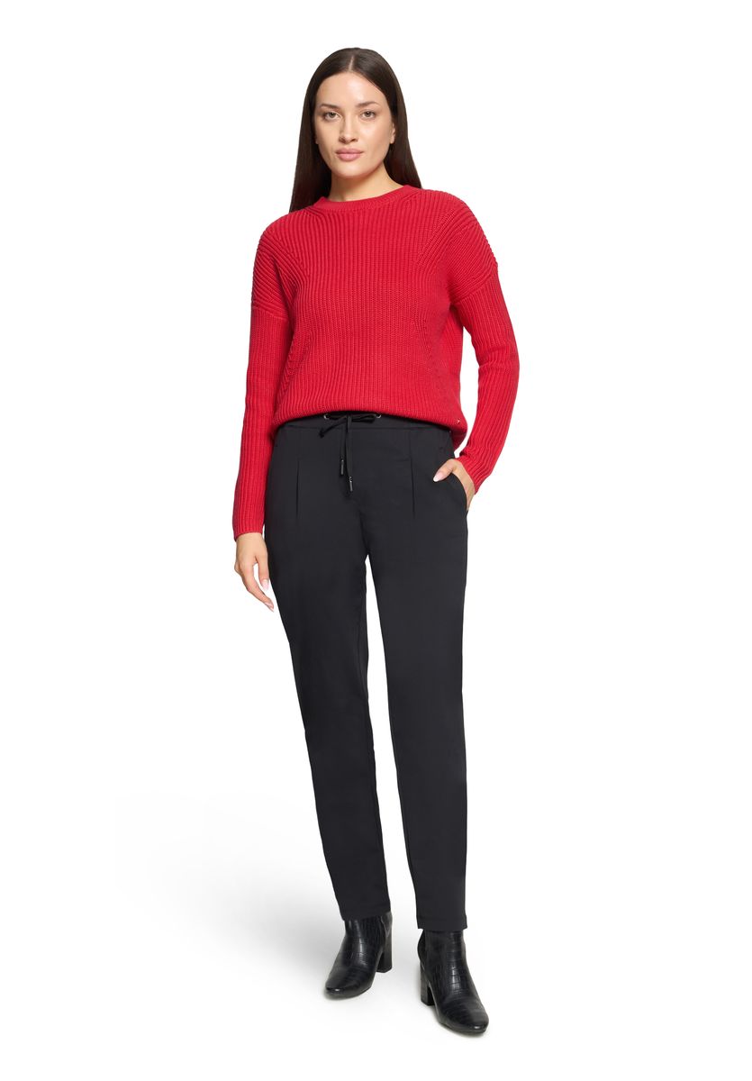 Boxy Rippstrick-Baumwollpullover