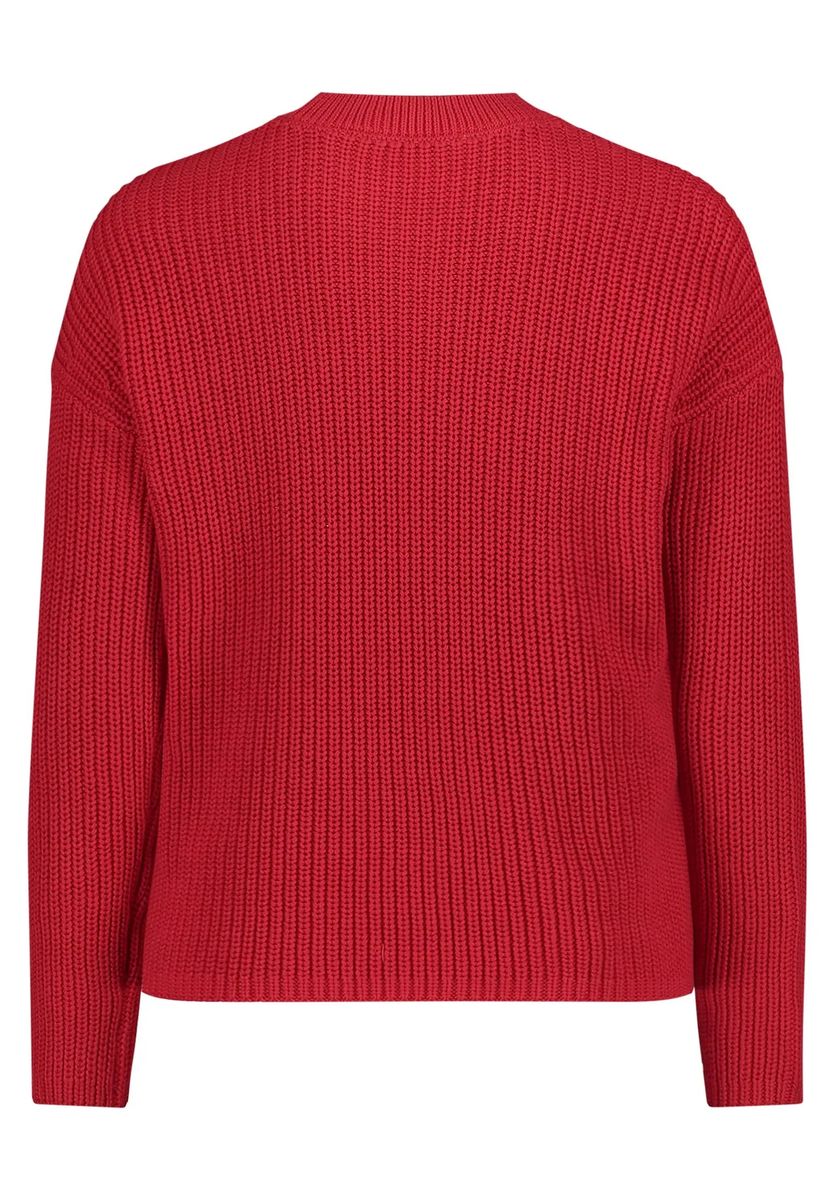 Boxy Rippstrick-Baumwollpullover