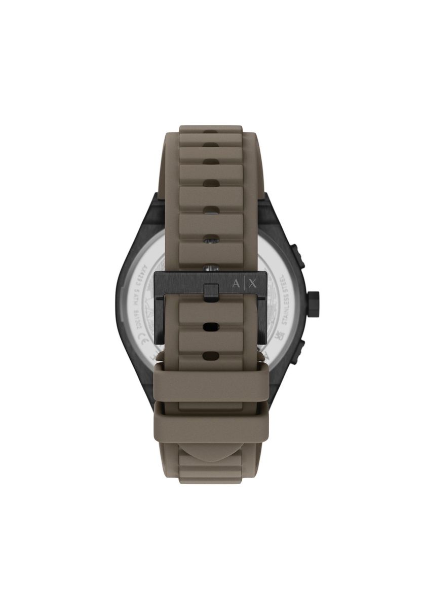 Herren Sync Chronograph braune Silikonuhr