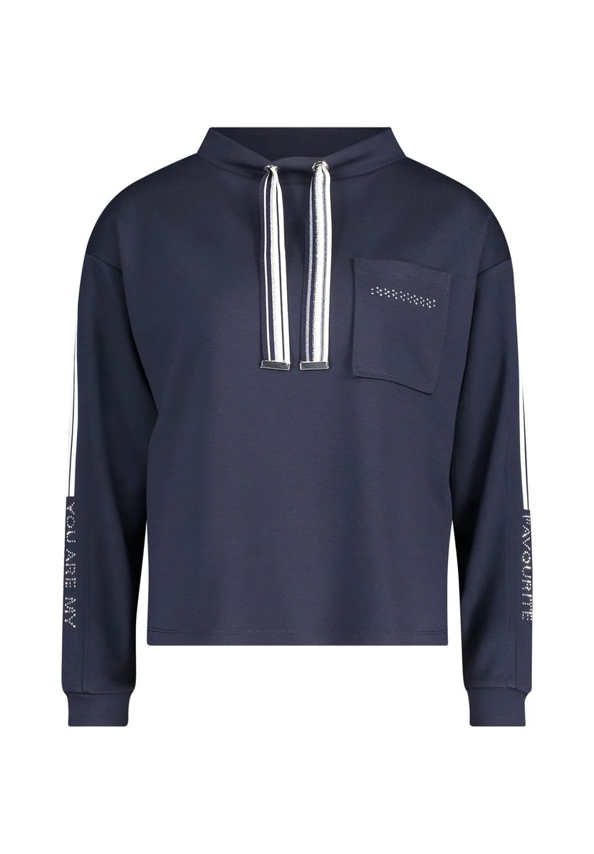Verziertes Sweatshirt mit Stehkragen
