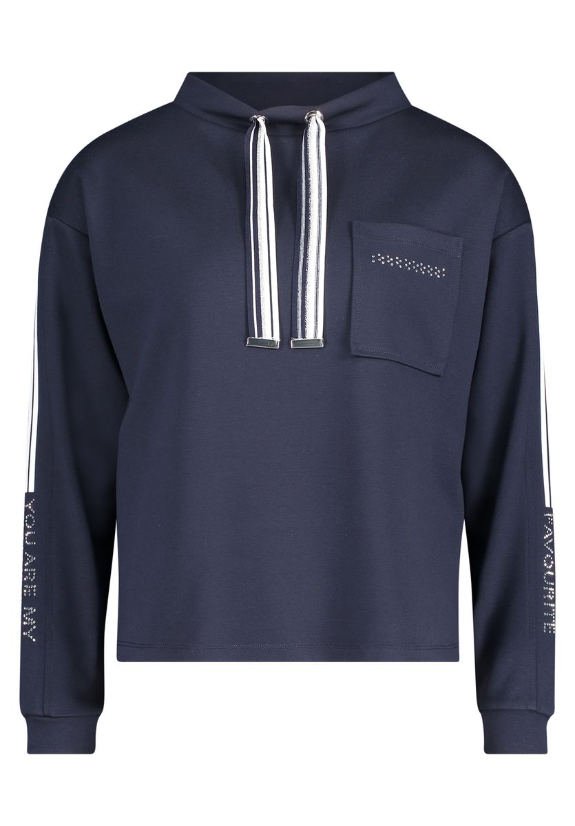 Verziertes Sweatshirt mit Stehkragen