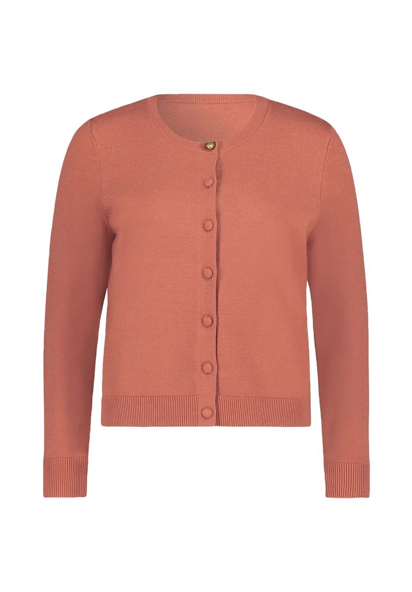 Feinstrickjacke mit Rundhalsausschnitt