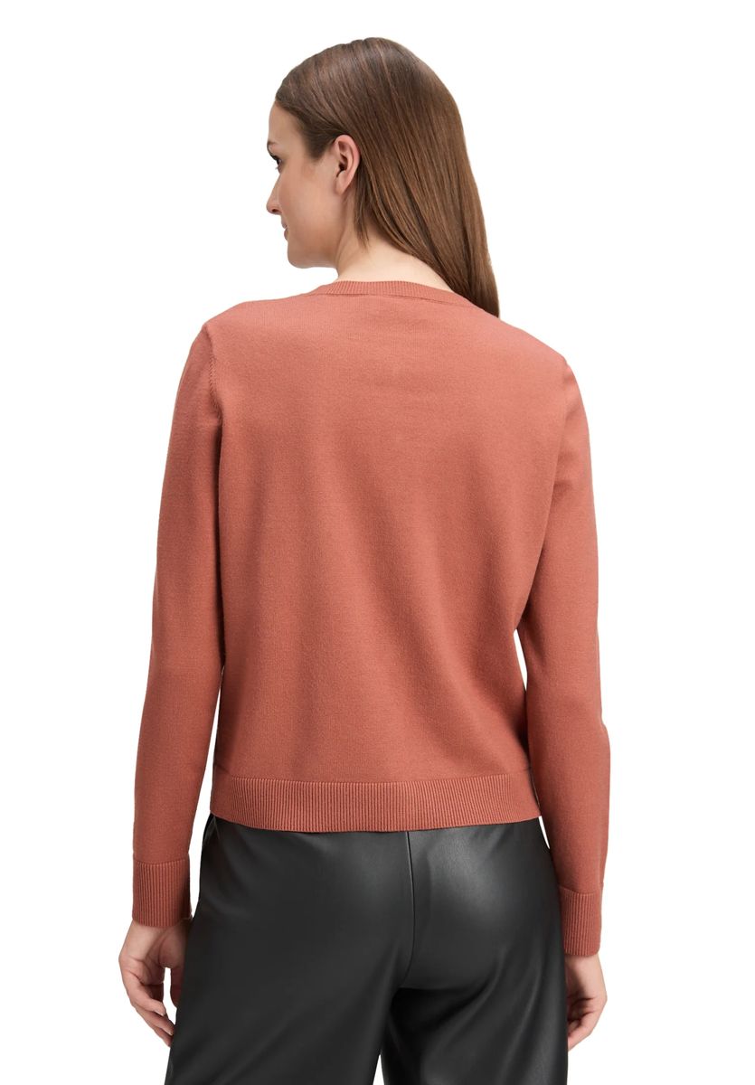 Feinstrickjacke mit Rundhalsausschnitt