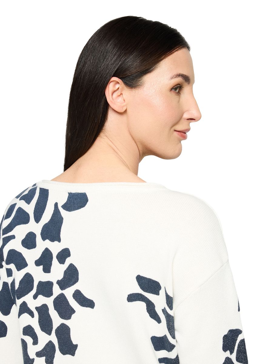 Pullover mit Animalprint und Strass