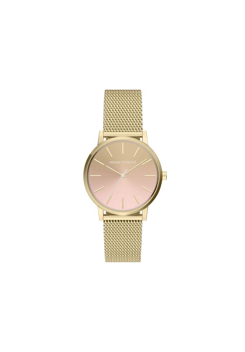 Goldfarbene Mesh-Armbanduhr