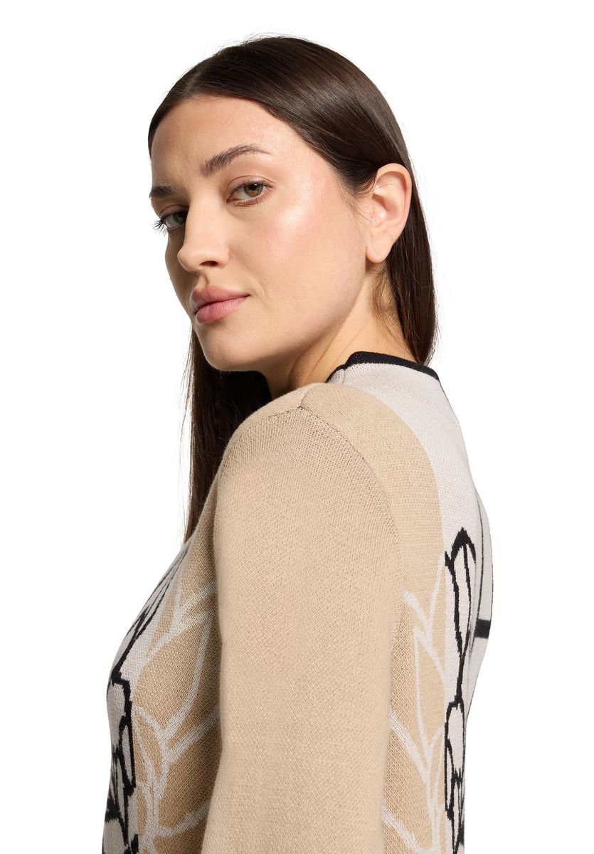 Baumwollpullover mit abstraktem Grafik-Print
