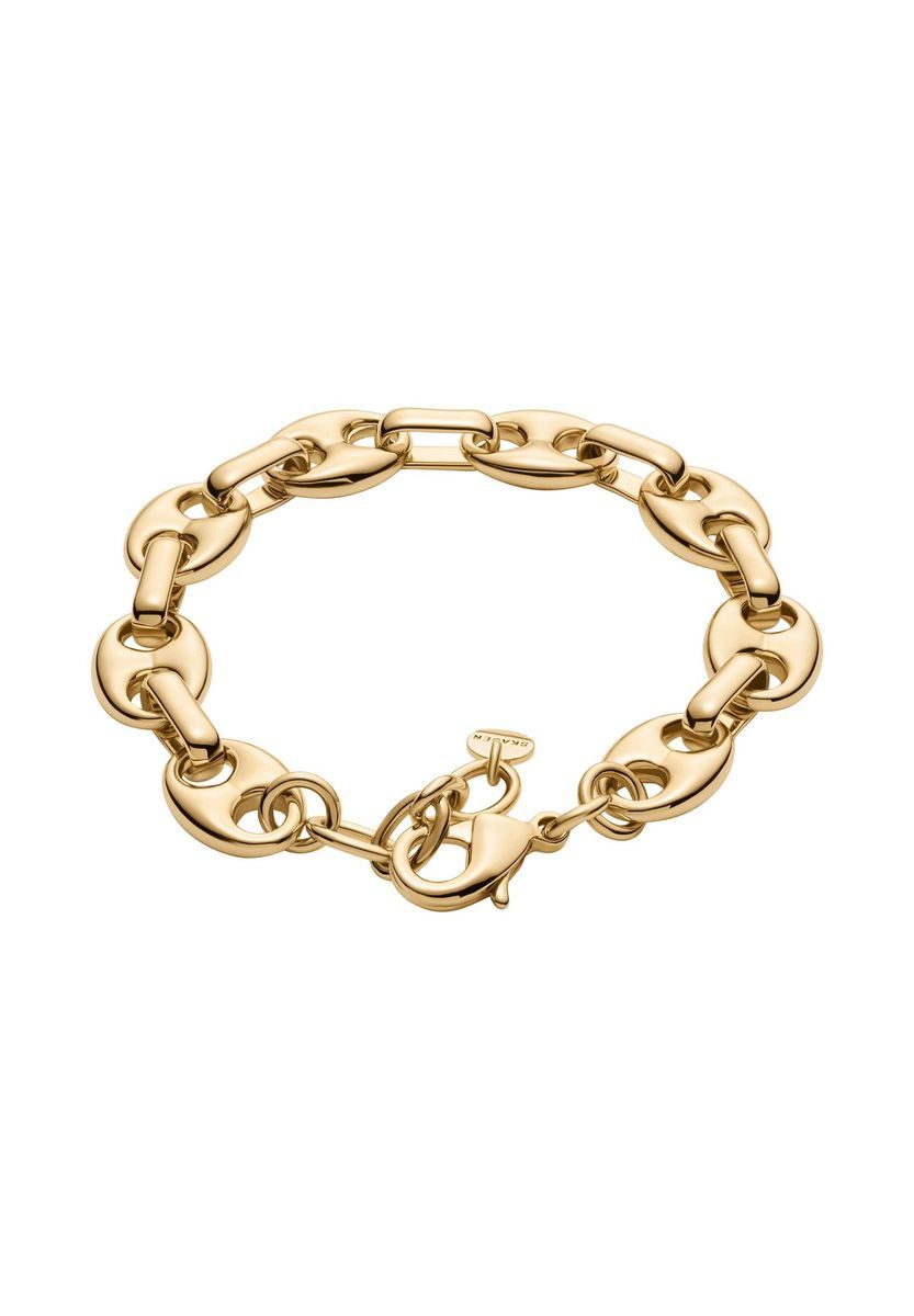 Goldfarbenes Edelstahl-Gliederarmband