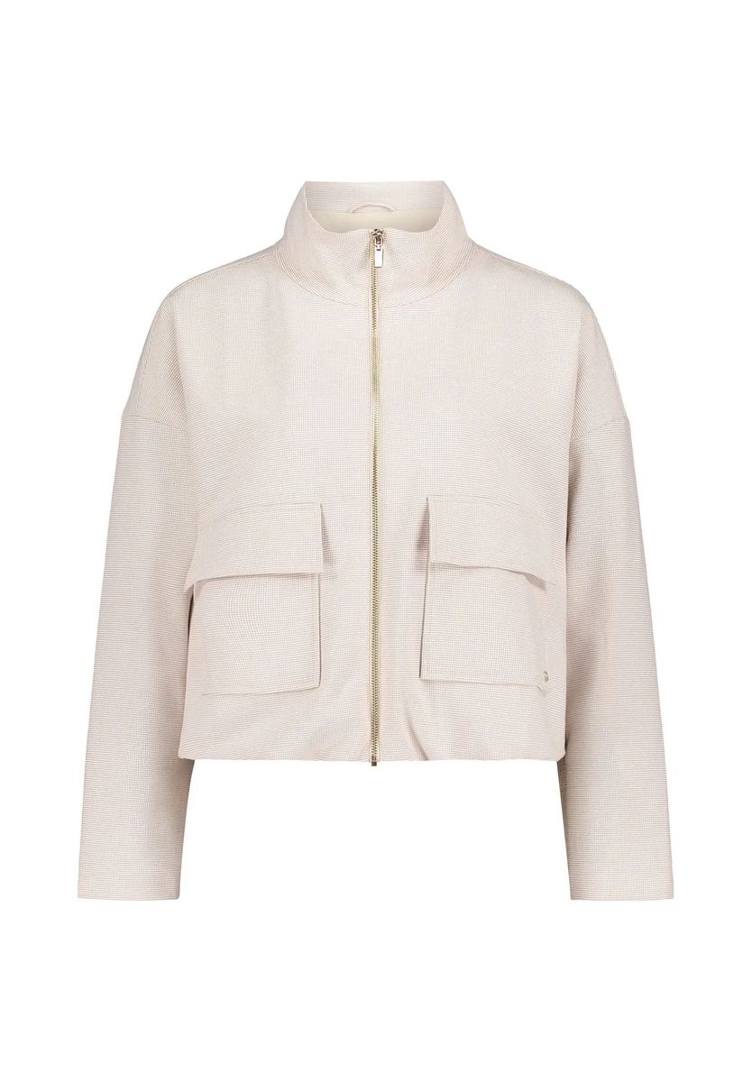 Kurze Utility-Jacke mit Stehkragen