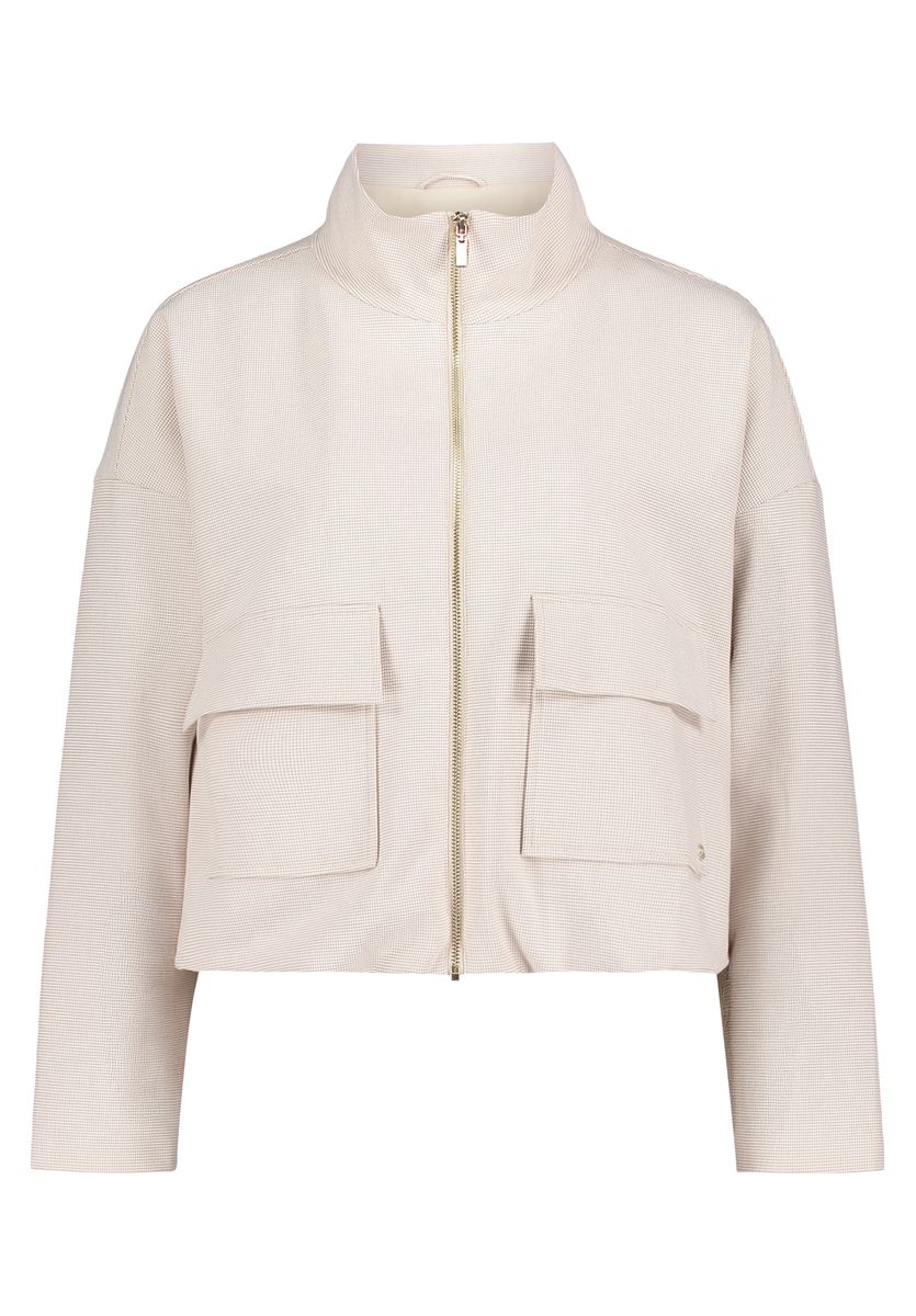 Kurze Utility-Jacke mit Stehkragen