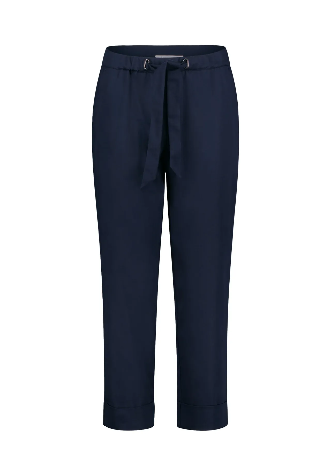 Gerade knöchellange Hose mit Bindeband