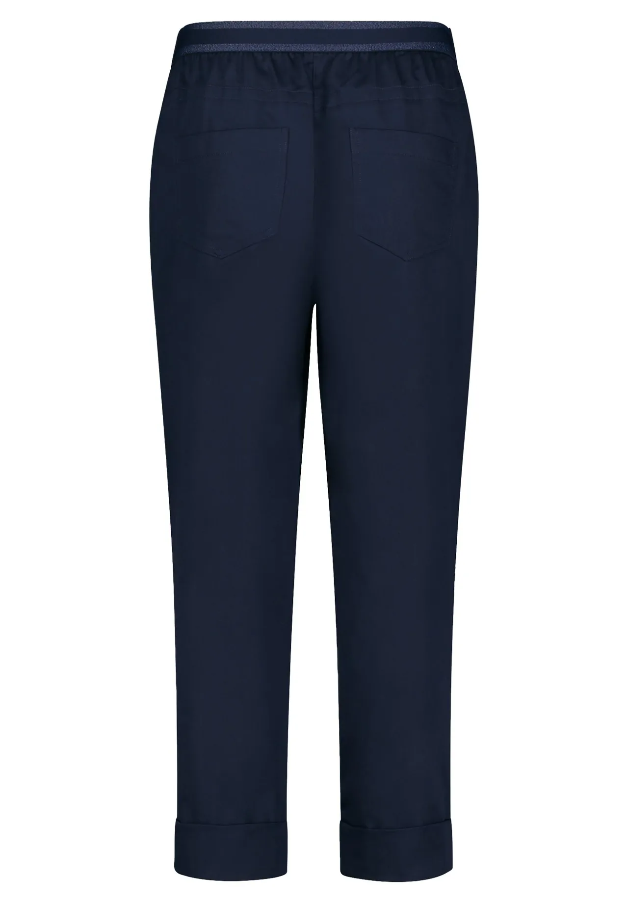 Gerade knöchellange Hose mit Bindeband