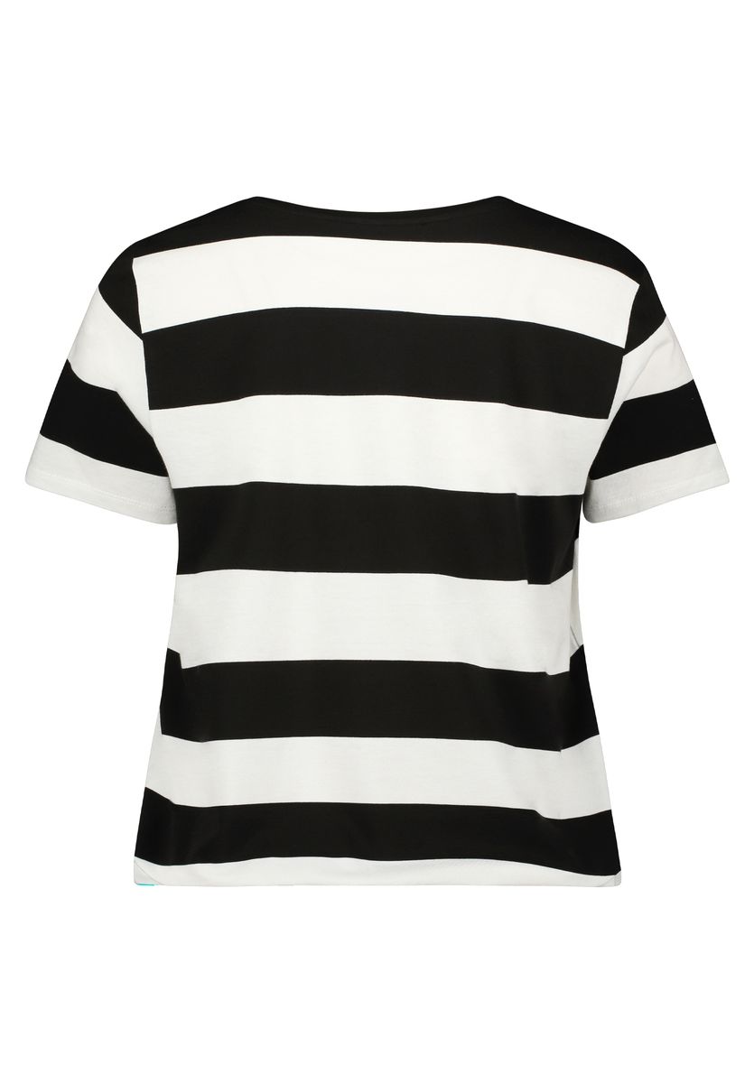 Gestreiftes Glitzershirt mit Tunnelzug