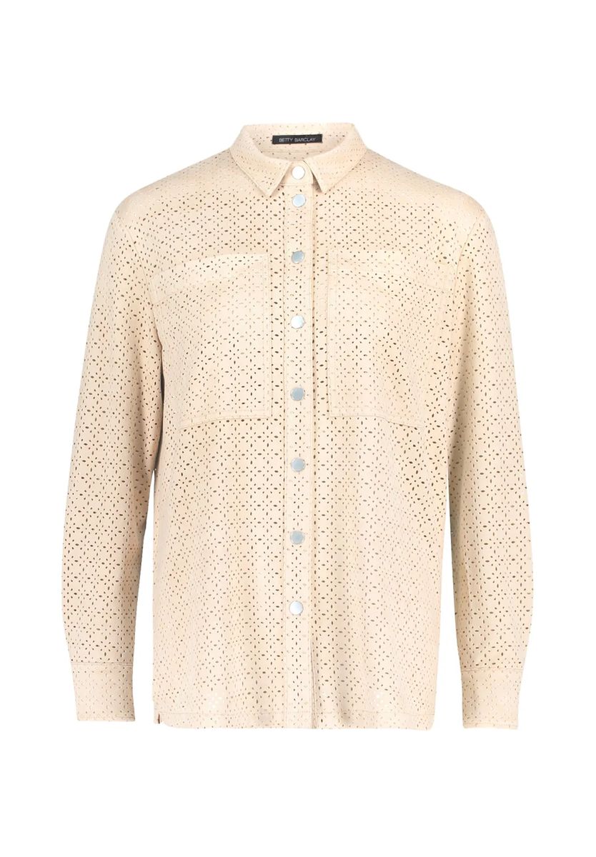 Hemdbluse mit Laser-Cut-Muster