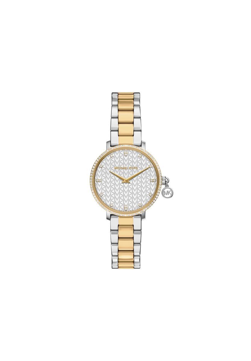 Elegante Bicolor-Edelstahl-Damenuhr