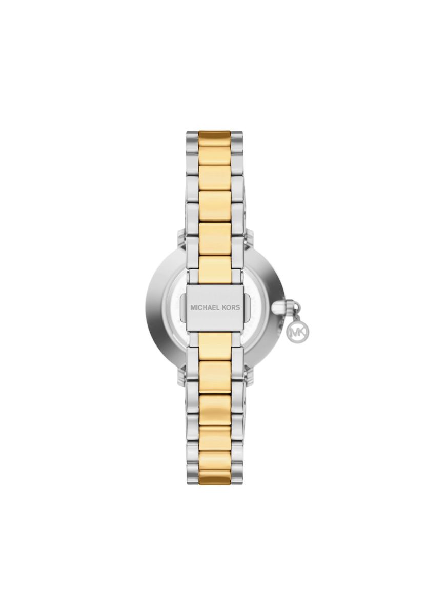 Elegante Bicolor-Edelstahl-Damenuhr