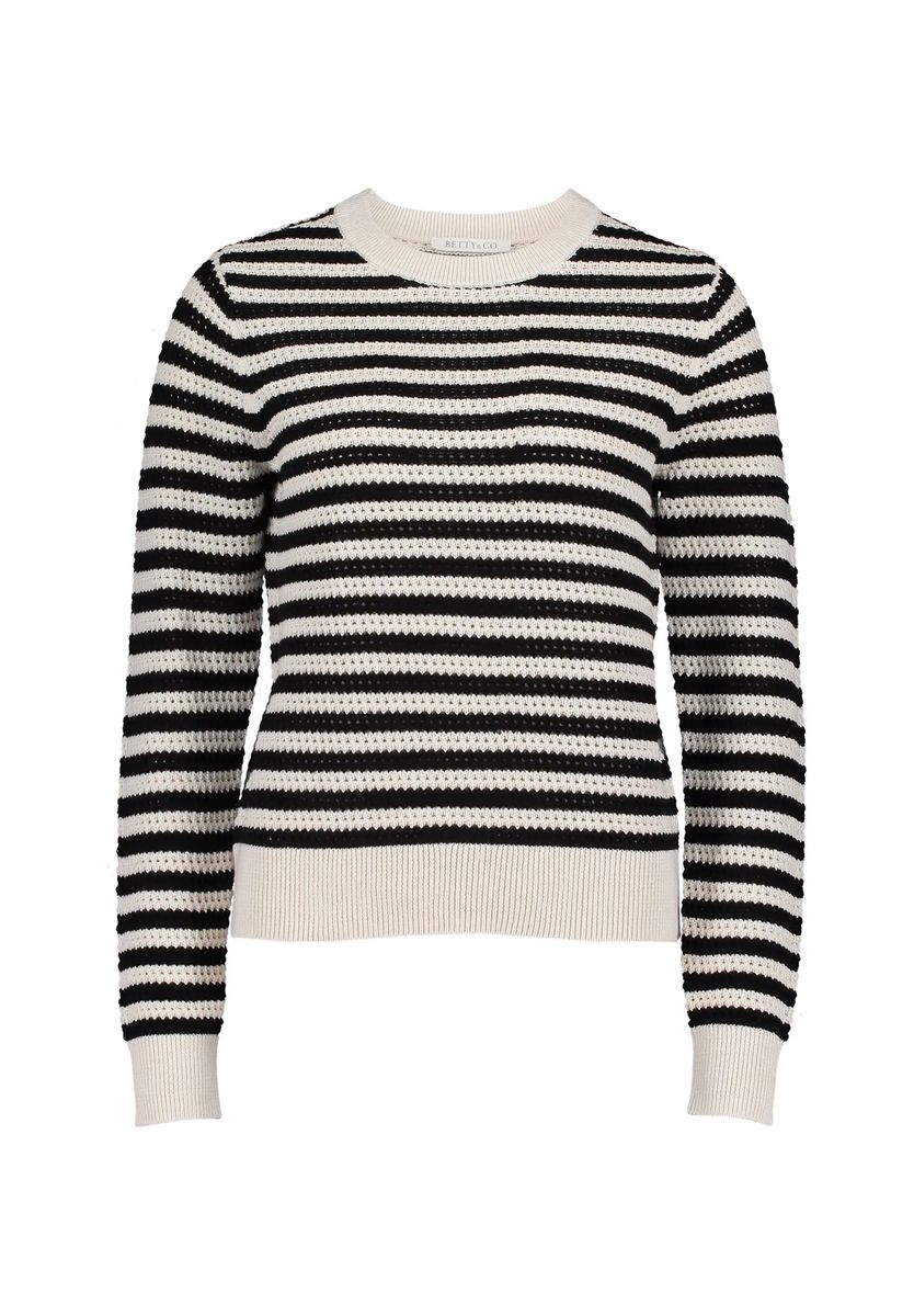Gestreifter Strickpullover aus Baumwolle