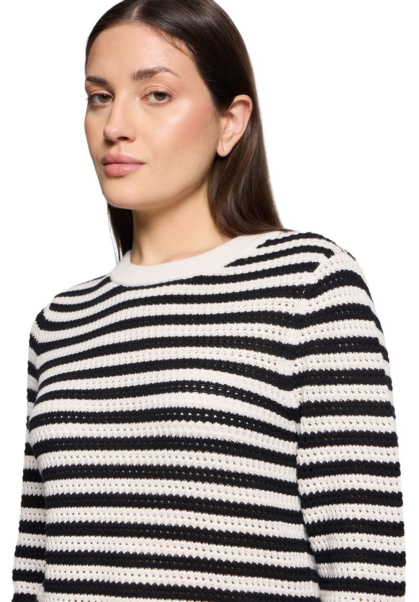 Gestreifter Strickpullover aus Baumwolle