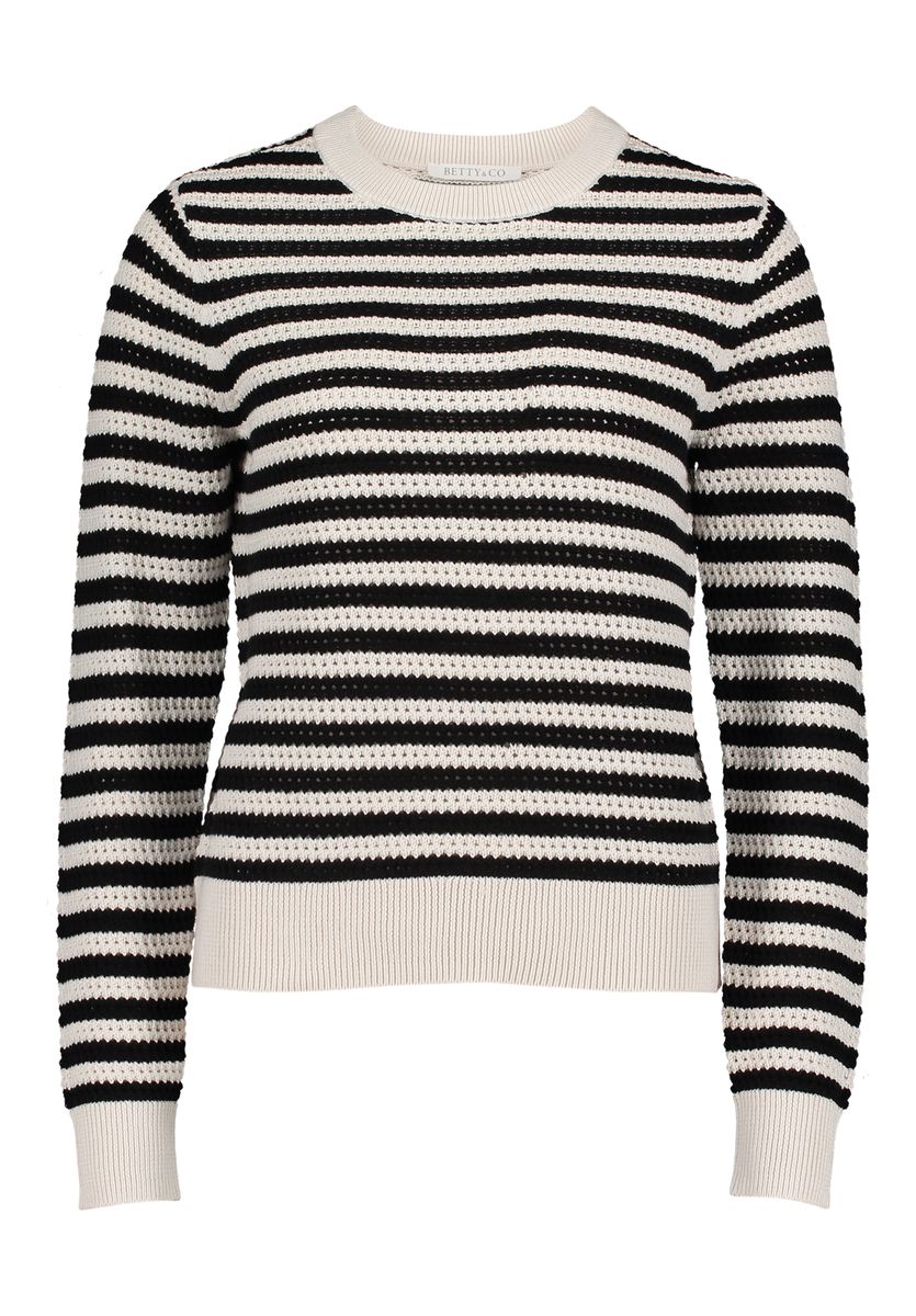 Gestreifter Strickpullover aus Baumwolle