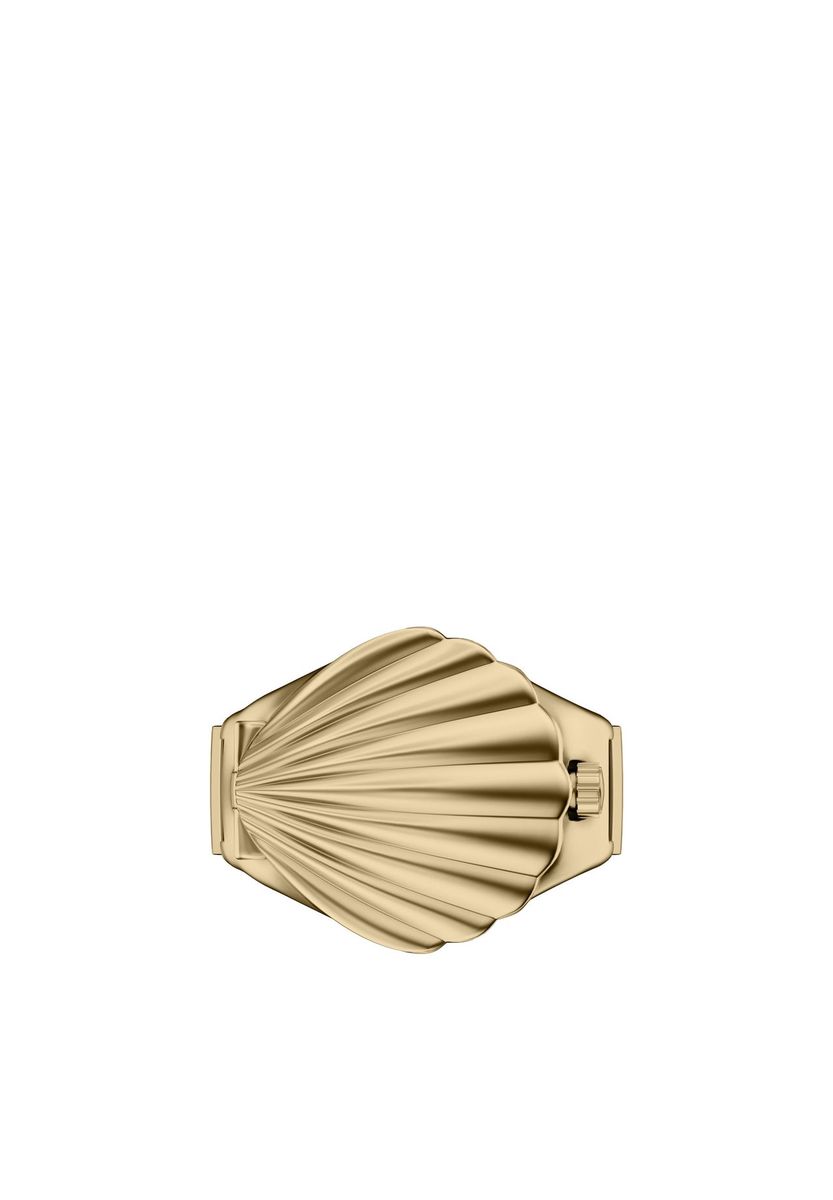 Elegante goldene Muschelringuhr