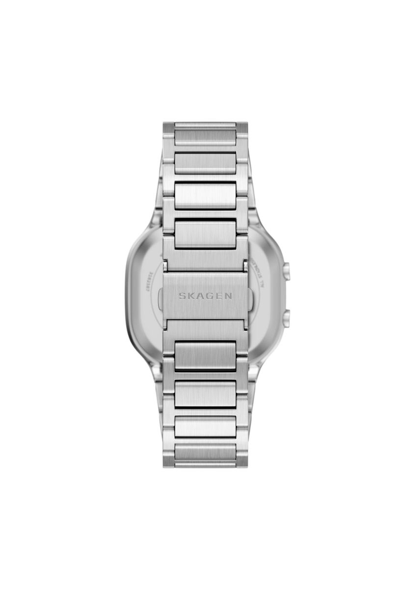 Elegante Digitaluhr Silber Edelstahl