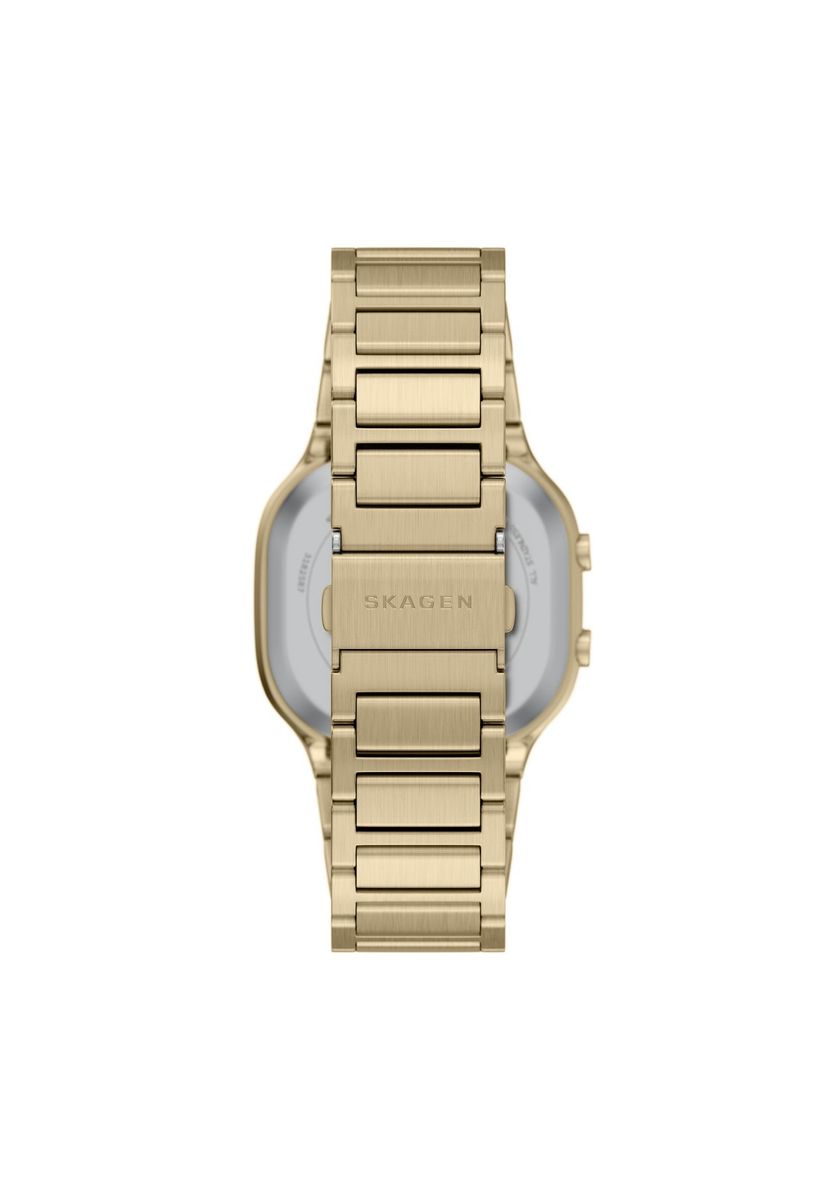 Goldfarbene Digitaluhr mit Edelstahlarmband