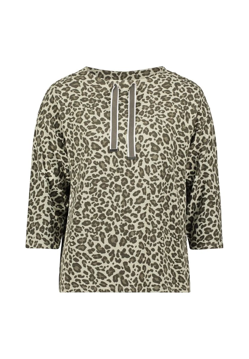 Leoparden-Sweatshirt mit Tunnelzug