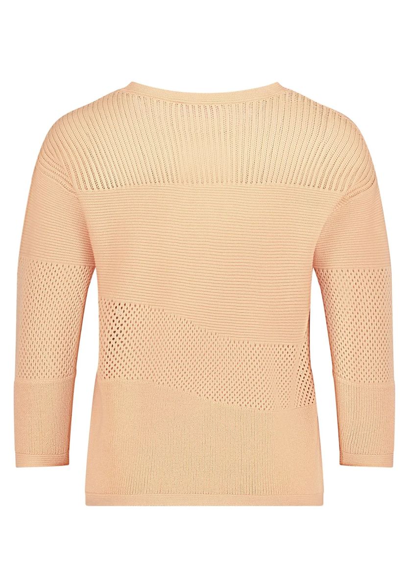 Strickpullover mit 3/4-Ärmeln und Mustermix