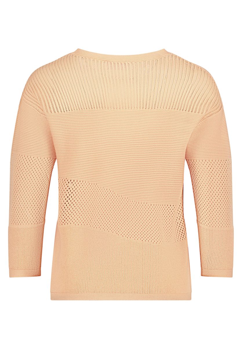 Strickpullover mit 3/4-Ärmeln und Mustermix
