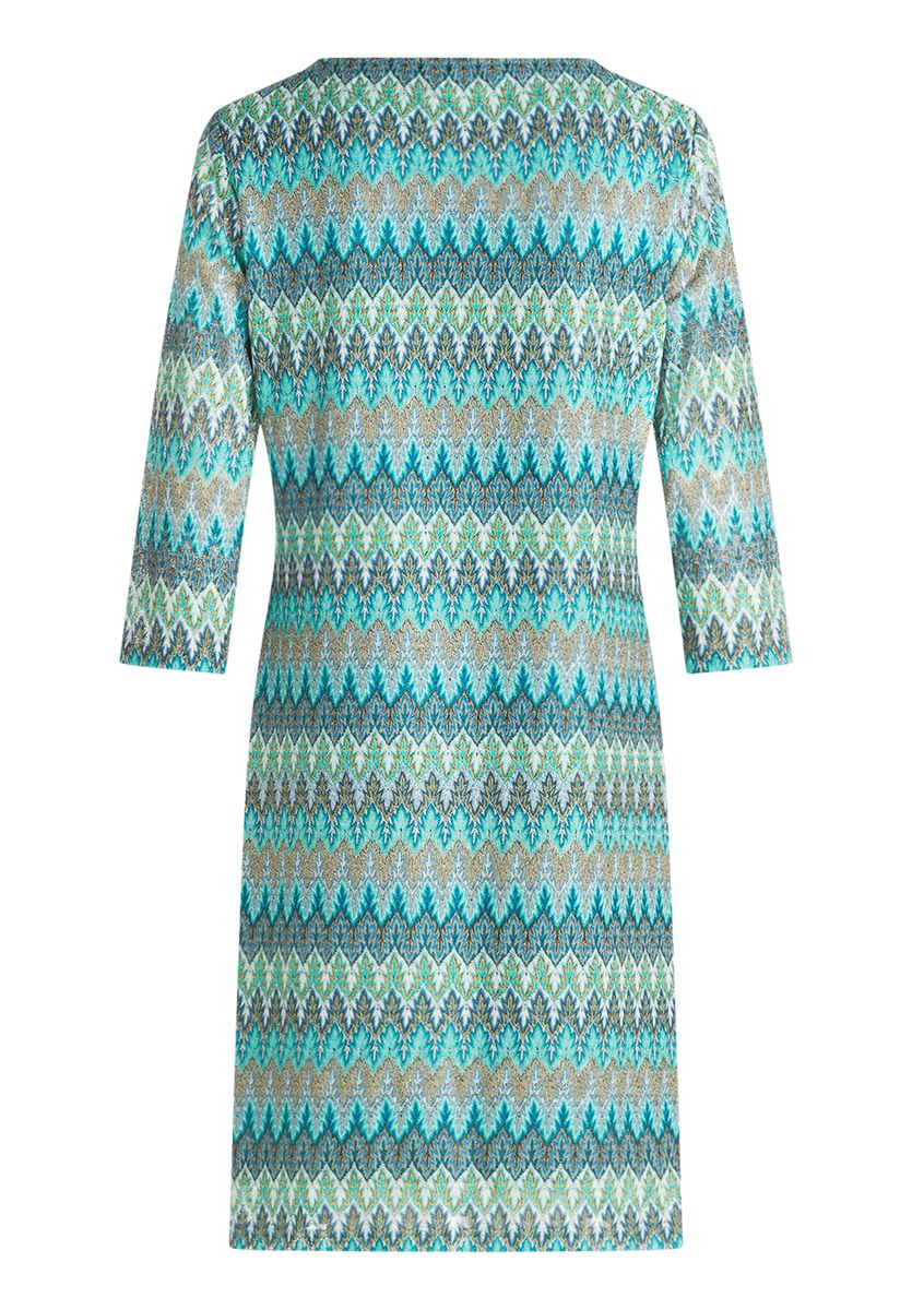 Ausgestelltes Midikleid mit Zickzackmuster