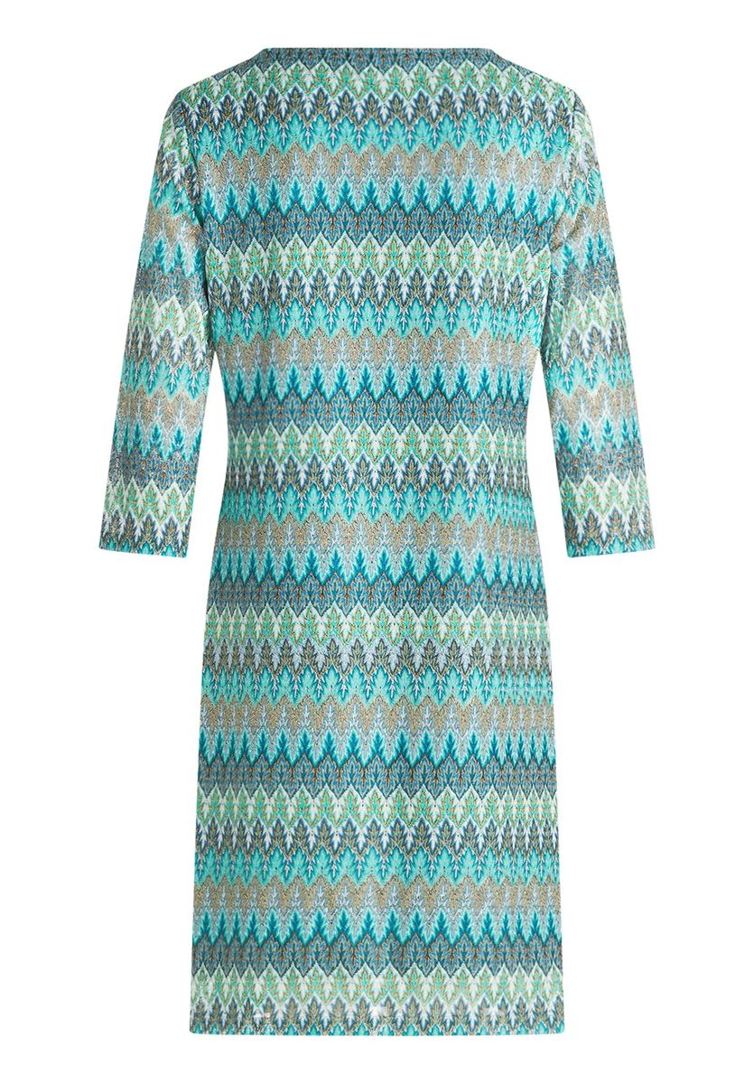 Ausgestelltes Midikleid mit Zickzackmuster
