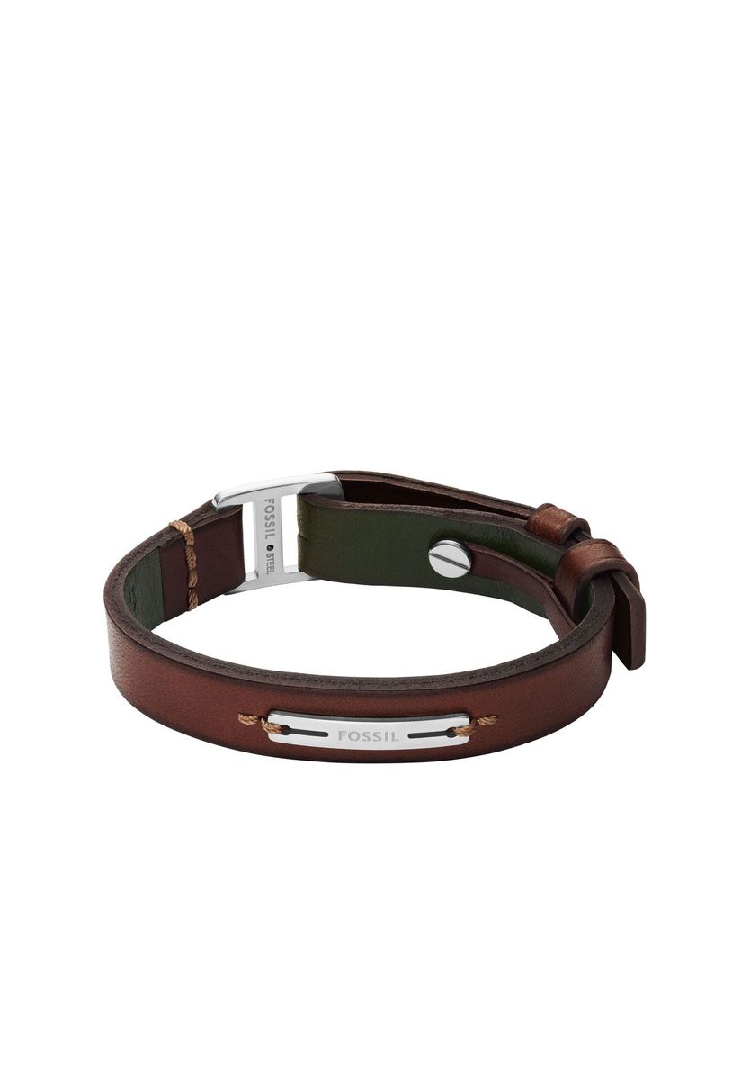 Braunes und grünes Leder Herrenarmband