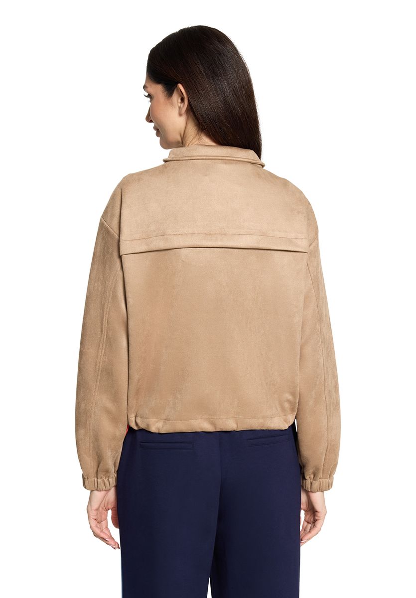 Lässige Blousonjacke in Wildleder-Optik