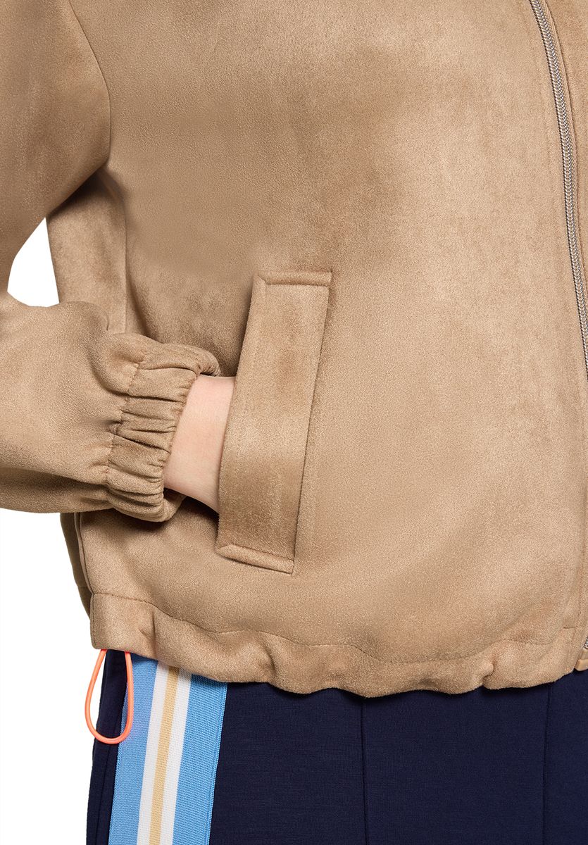 Lässige Blousonjacke in Wildleder-Optik