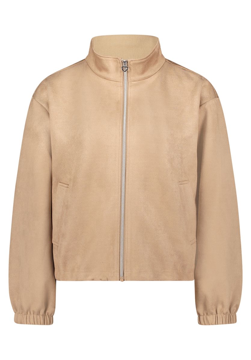 Lässige Blousonjacke in Wildleder-Optik