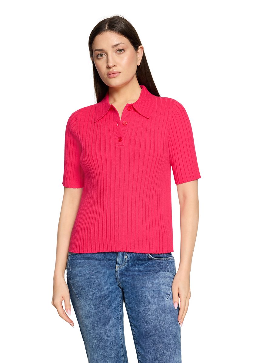 Geripptes Kurzarm-Polo