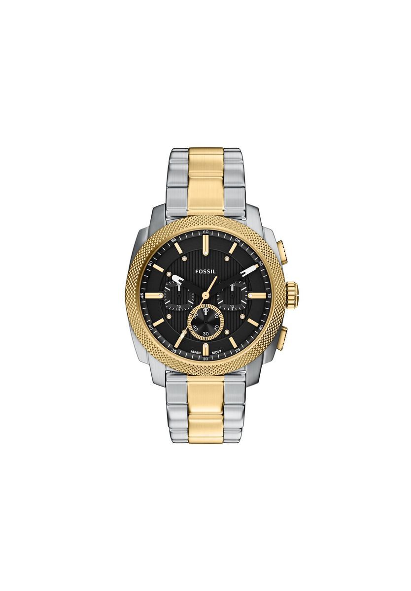 Zweifarbige Chronograph-Uhr aus Edelstahl