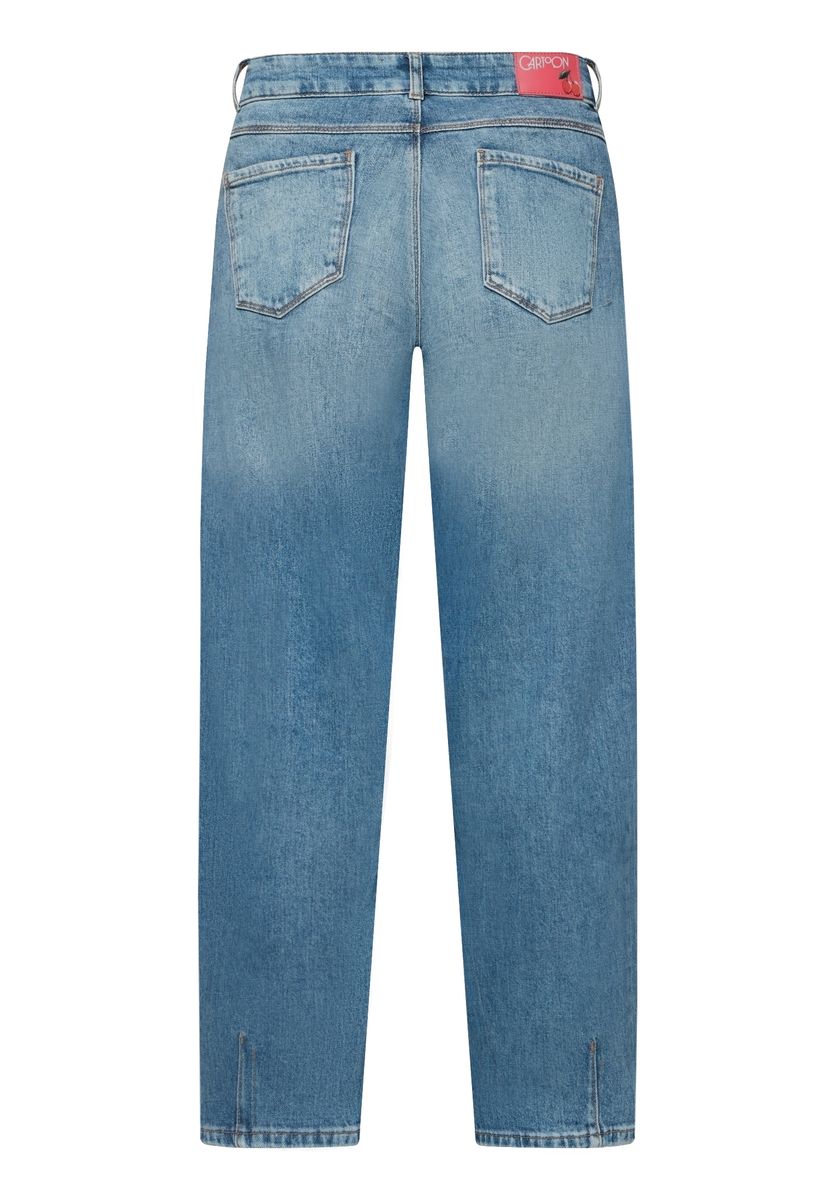 Locker geschnittene Washed-Jeans