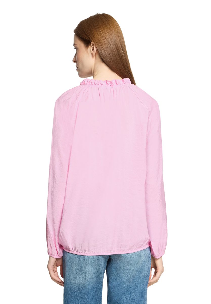 Bluse mit Rüschenkragen und Quasten