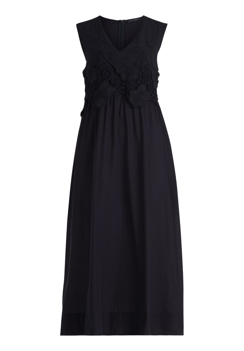 Midikleid mit floralen Spitzen-Akzenten