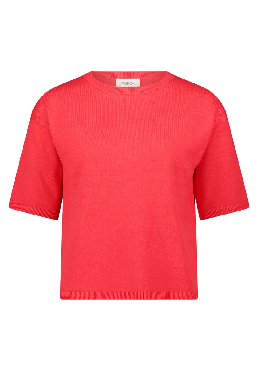 Feingestrickter Kurzarmpullover