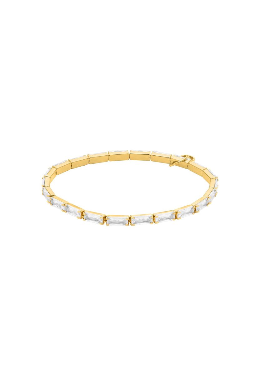 Elegantes goldfarbenes Kristallarmband