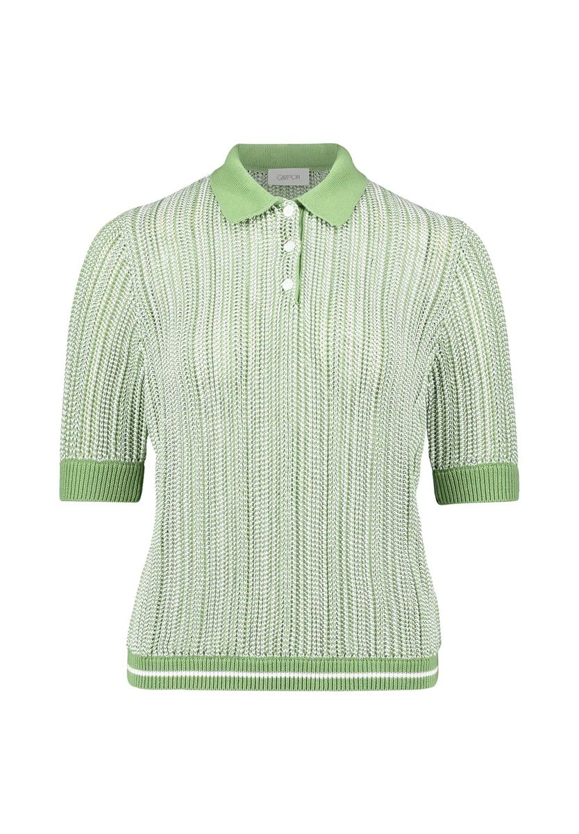 Kurzarm-Polo aus Rippstrick