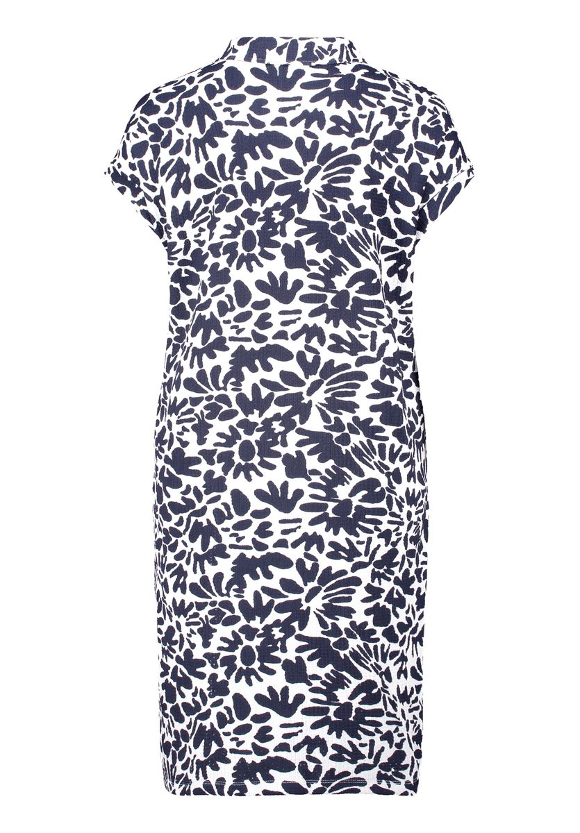 Grafikprint-Kleid mit V-Ausschnitt