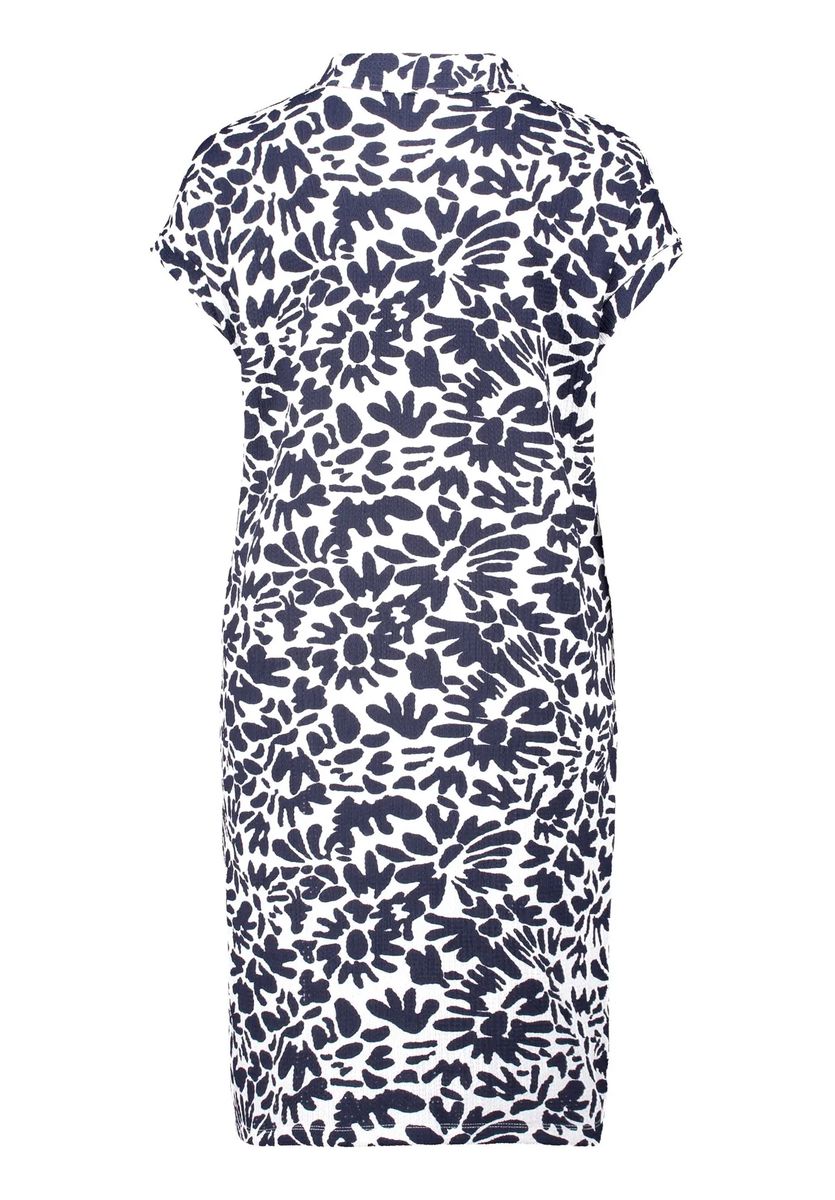 Grafikprint-Kleid mit V-Ausschnitt