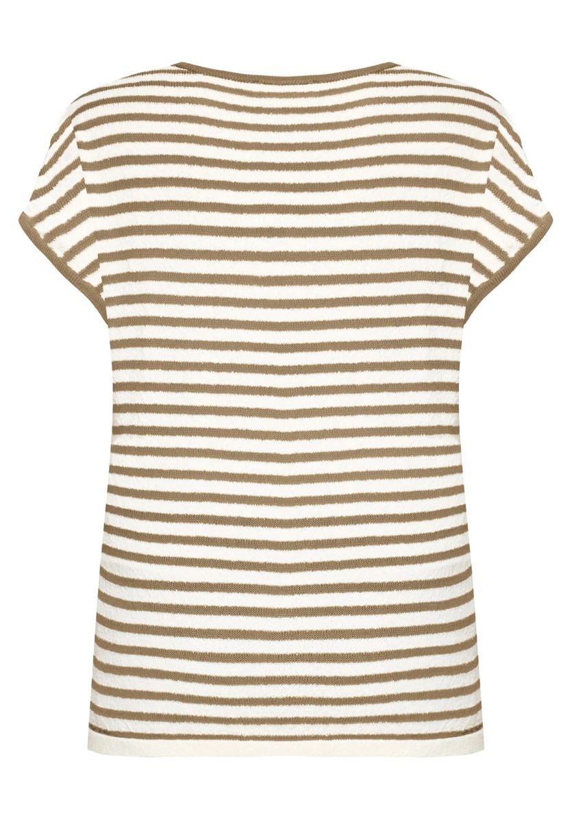 Gestreiftes Struktur-Shirt mit Patch