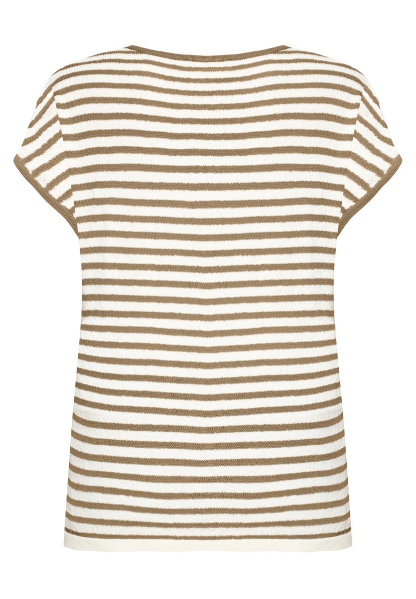Gestreiftes Struktur-Shirt mit Patch