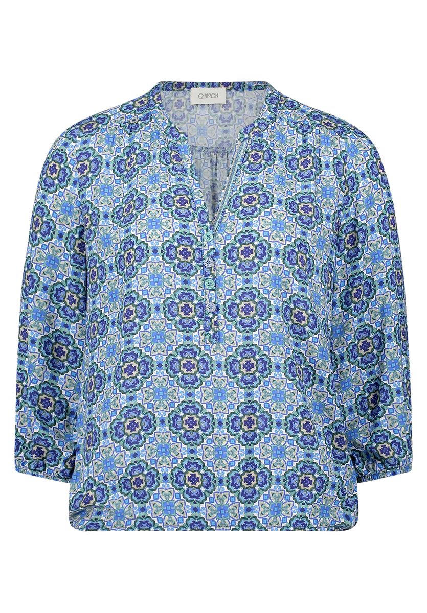 Grafik-Print Bluse mit 3/4-Arm