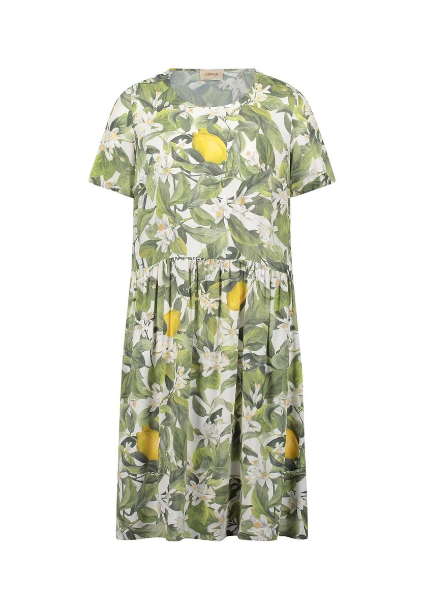 A-Linien Shirtkleid mit Zitronen-Print