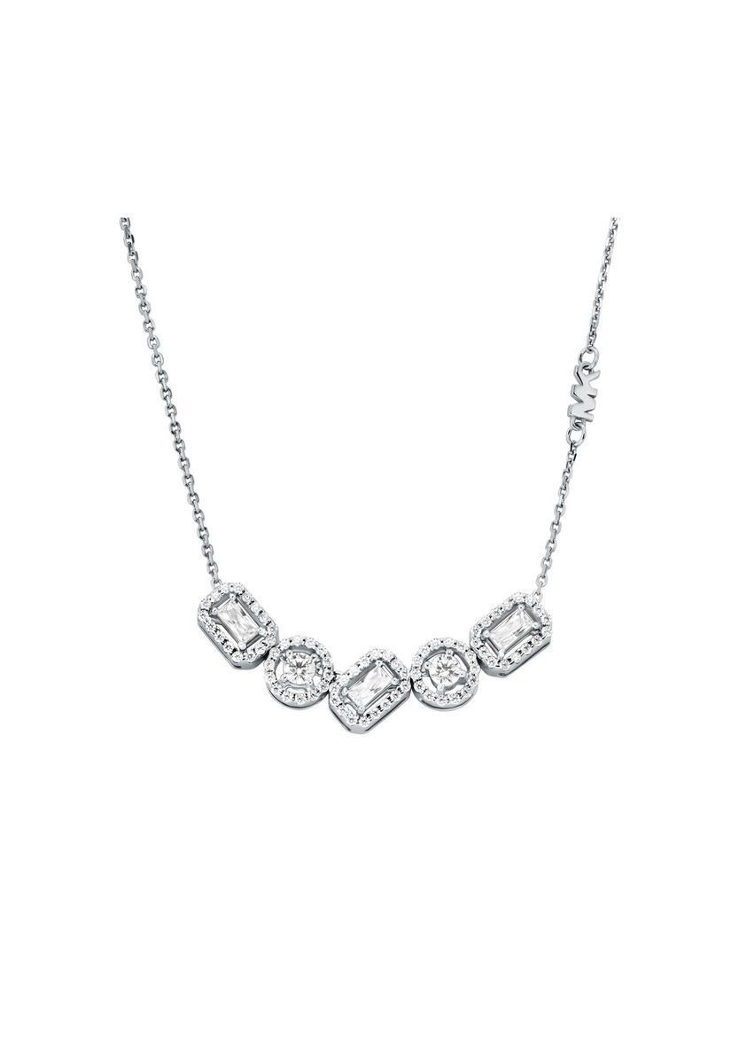 Zarte Halskette aus Sterlingsilber mit gemischten Schliffen