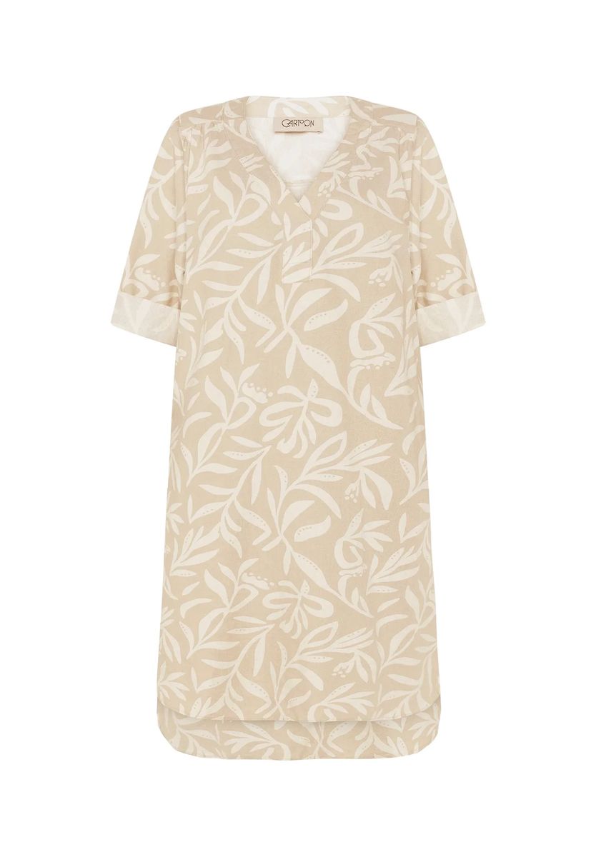 Tunicakleid mit botanischem Print
